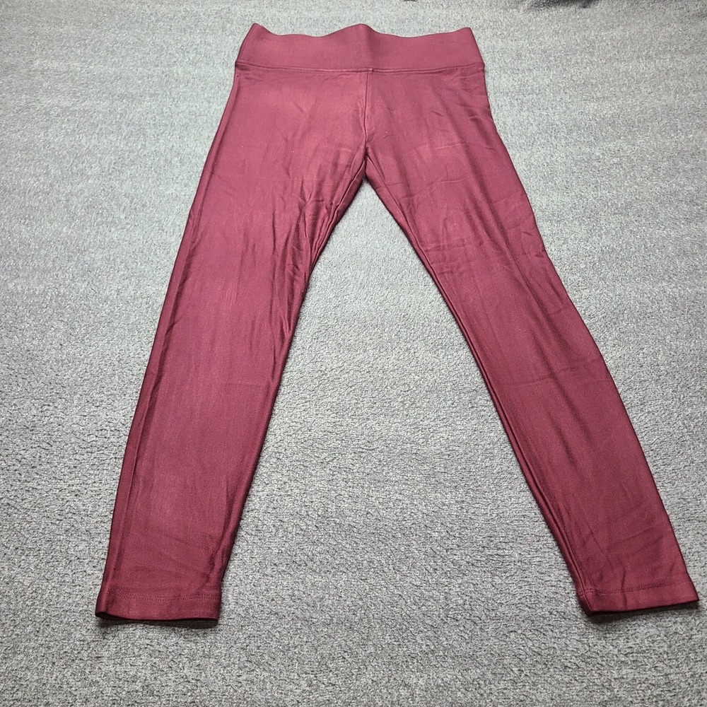Lou &‎ Grey Signaturesoft Leggings Women Medium Burgundy NEW High Waisted Soft
